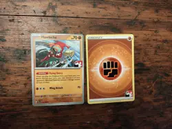 Hawlucha Play! Pokemon Prize Pack Card + Fighting Energy Prize Pack Card - Image 1