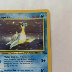 Lapras 10/62 Holo Rare Fossil Pokemon Card NM - Image 4