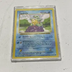 1999 Pokemon Squirtle Base Set Shadowless 63/102 Trading Card - Image 1