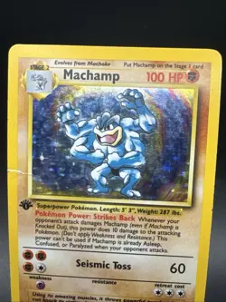 Pokemon Card - Machamp Base Set 1st Edition 8/102 Holo Rare - Image 3