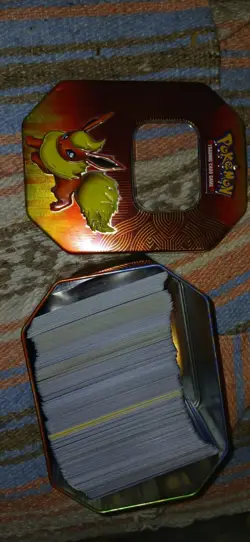 Pokemon Tin Full Of Cards Storage Unit Find Used Mixed Sets - Image 1