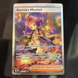 Acerola's Mischief 183/132 Me01: Mega Evolution Holo Pokemon Card Full Art - Image 1