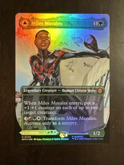 Miles Morales (0234) (Borderless) Marvel's Spider-Man Foil MTG Card Magic - Image 4