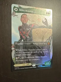 Miles Morales (0234) (Borderless) Marvel's Spider-Man Foil MTG Card Magic - Image 5