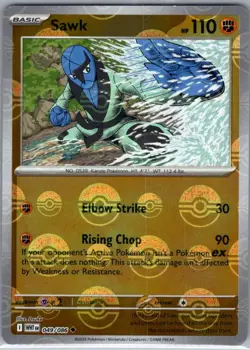 Sawk (Poke Ball Pattern) 049/086 Uncommon Pokemon Card SV: White Flare - Image 1