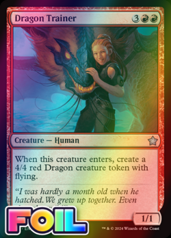 x1 Dragon Trainer FDN Foundations MTG 84 FOIL UNCOMMON M/NM 1x - Image 1