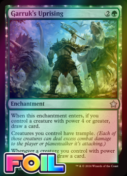 x1 Garruk's Uprising FDN Foundations MTG 220 FOIL UNCOMMON M/NM 1x - Image 1