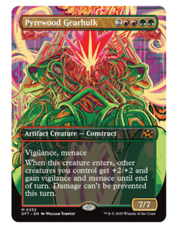 Pyrewood Gearhulk - Borderless Aetherdrift MTG - Image 1