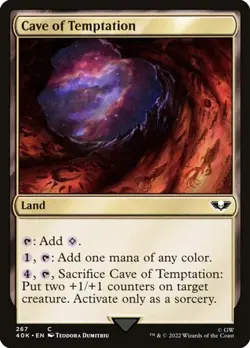 Cave of Temptation - Surge Foil Warhammer 40,000 NM MTG - Image 1