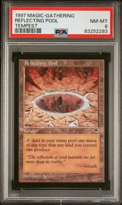 Reflecting Pool - Tempest - MTG - Near Mint - PSA 8. POP 1!! See my MTG store. - Image 1