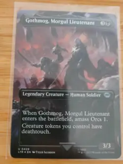 MTG Gothmog, Morgul Lieutenant (FOIL Borderless) 0429 Lord of the Rings M/NM - Image 1