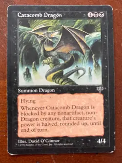 MTG Magic the Gathering Mirage Catacomb Dragon MP - Image 1