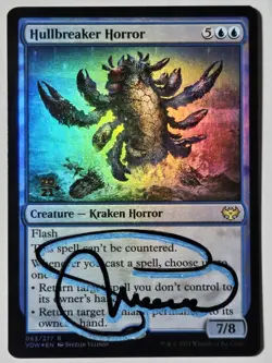 Foil HULLBREAKER HORROR Svetlin Velinov GLITTER SIGNED MTG Auto Prerelease Promo - Image 1