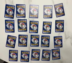 Lot of 20 Pokemon Cards Base Set including Gold Berry Pokemon Tool 93/111 - Image 4