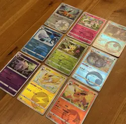 Eevee + All Eeveelutions, NM++ Reverse Holo, Chinese Gem Vol. 2, Pokemon TCG Lot - Image 2
