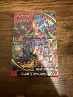 New/Sealed Pokemon TCG: Mega Evolution Phantasmal Flames Booster Bundle 6 Pack - Image 1