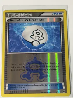 Pokemon TCG Team Aqua's Great Ball Reverse Holo XY Double Crisis - Image 1