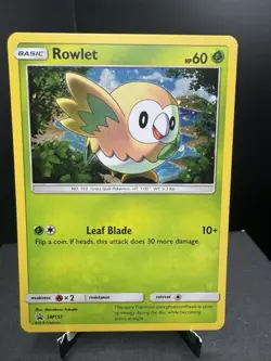 Pokemon TCG Sun & Moon Rowlett SM153 Black Star Promo Cosmos Holo NM! - Image 1