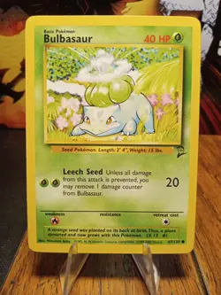 1999 Pokemon Base Set 2 Bulbasaur #67 Extremely LP - Image 1