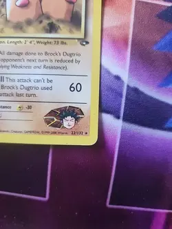 Brock's Dugtrio 22/132 Rare Pokemon 2000 Gym Challenge LP - Image 4