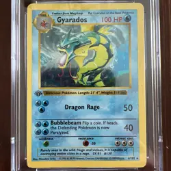 Pokemon Base Set 1st Edition Gyarados Holo #6/102 CGC 5.5 - Image 3