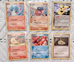 Pokemon Delta Species EX Holon Phantoms PIchu Seadra Mankey Carvanha MP Lot Of 6 - Image 1