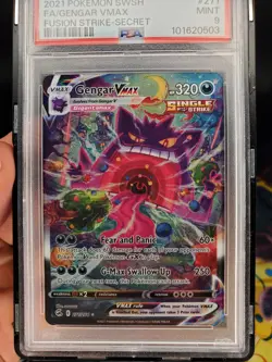 Pokemon Gengar VMAX Fusion Strike Secret Rare Full Alt Art 271 PSA 9 Mint + Case - Image 3