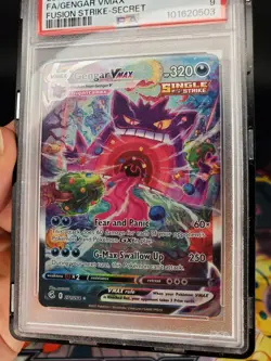 Pokemon Gengar VMAX Fusion Strike Secret Rare Full Alt Art 271 PSA 9 Mint + Case - Image 4