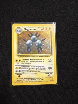 Pokemon TCG Magneton Base Set Holo Rare 9/102 LP - Image 1