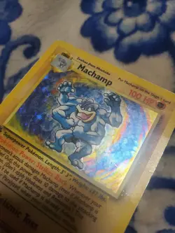 DAMAGED Pokemon TCG Machamp 8/102 Holo 1st Edition Base Set DMG - Image 3