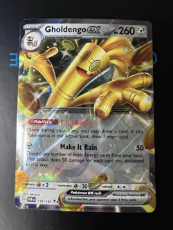 Pokemon TCG Gholdengo Ex 139/182 Paradox Rift Double Rare Holo NM - Image 1