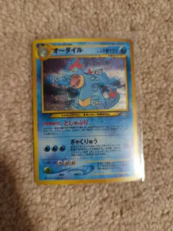 2000 Pokemon Feraligatr No.160 Holo Rare Premium Neo File Neo Genesis NM - Image 1