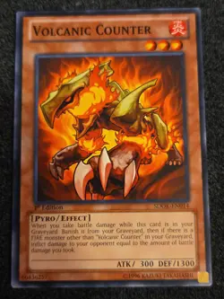 Yu-Gi-Oh! Volcanic Counter Common SDOK-EN014 Lightly Played 1st Edition - Image 1
