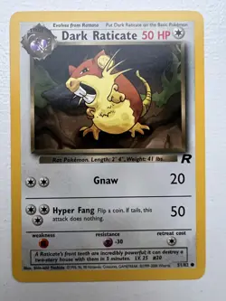 Dark Raticate 51/82 - Team Rocket - Pokemon Card TCG - Image 1