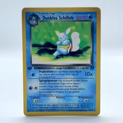 Pokemon TCG Karte Dunkles Schillok 46/82 Team Rocket 1.Edition deutsch Excellent - Image 1