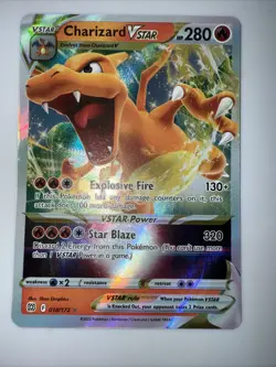 Pokemon TCG Charizard VSTAR Holo Ultra Rare Card Brilliant Stars 18/172 - Image 1