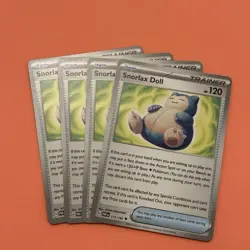 Snorlax Doll 175/182 - Paradox Rift - Pokemon Trainer Card Lot x4 - Playset - Image 1