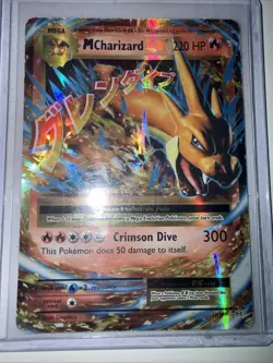 Pokemon Mega Charizard EX TCG Holo Rare Card Evolutions 13/108 MP Condition - Image 1