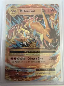 Pokemon Mega Charizard EX TCG Holo Rare Card Evolutions 13/108 MP Condition - Image 2