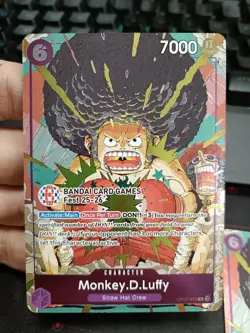 Monkey.D.Luffy (BANDAI Card Games Fest 25-26) - One Piece Promo - Afro Luffy NM - Image 1