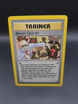 Pokemon TCG Blaine's Quiz #1 097/132 Gym Heroes Rare Card HP WOTC - Image 1