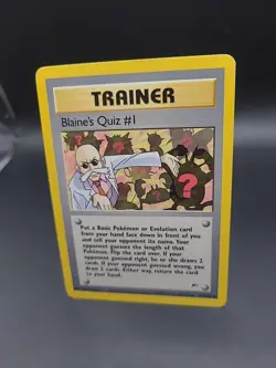 Pokemon TCG Blaine's Quiz #1 097/132 Gym Heroes Rare Card HP WOTC - Image 3