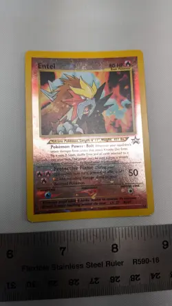 Entei #34 Black Star Promo Reverse Holo Rare Vintage Pokemon Card - Image 1