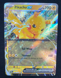 Pokemon Card Pikachu ex 028/131 Prismatic Evolutions Double Rare Holo NM/M - Image 1