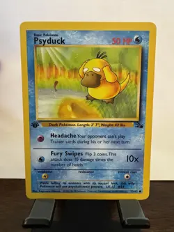 Pokemon TCG Psyduck Fossil 1st Edition Common Card 53/62 Lightly Played #2 - Image 1