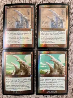 MTG- Ivory Tower x4 - The Brother's War - Retro FOIL - Image 1