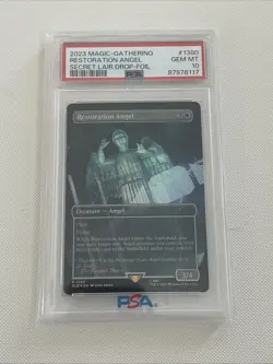 PSA 10 Gem Mint RESTORATION ANGEL - FOIL BORDERLESS - MTG Magic the Gathering - Image 1