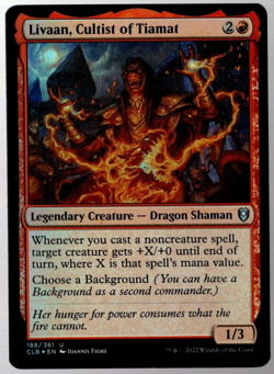 Livaan, Cultist of Tiamat 188/361 Uncommon Foil Baldur's Gate MTG NM - Image 1