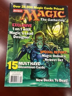 Beckett Magic The Gathering Price Guide Issue #7 Aug/Sept 2006 MTG Rare - Image 1