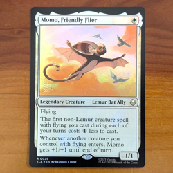 Momo, Friendly Flier - Minor Misprint Prerelease Foil Stamped Promo - Avatar MTG - Image 1